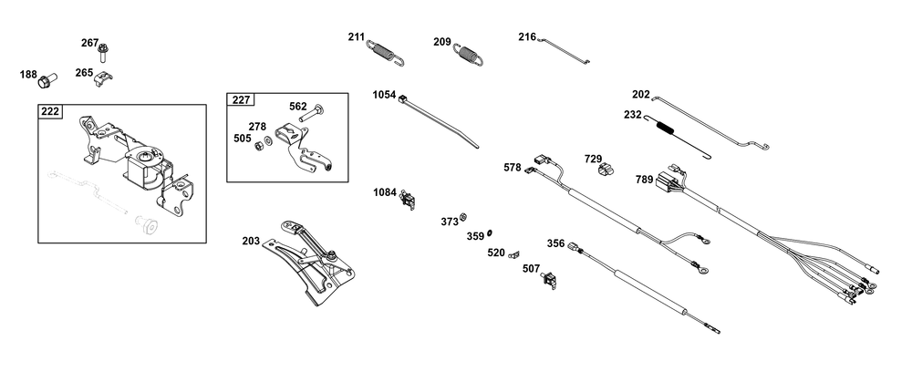 Controls Group Diagram and Parts List for 385777-0350-G1 200000 - 399999 Briggs and Stratton Engine